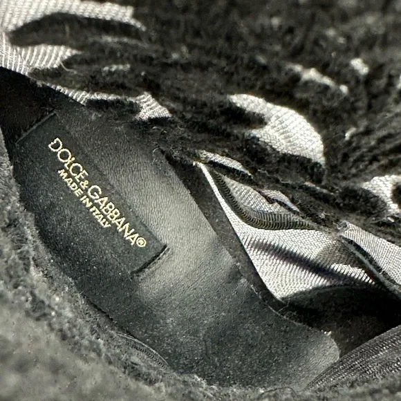 Dolce & Gabbana Embroidered Mesh Stretch-lace Sock Boots In Black - Picture 11 of 14